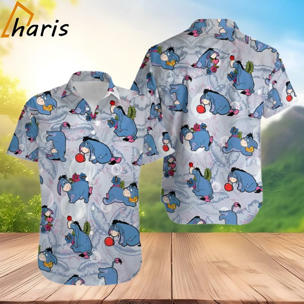 Eeyore Donkey Floral Disney Hawaiian Shirt