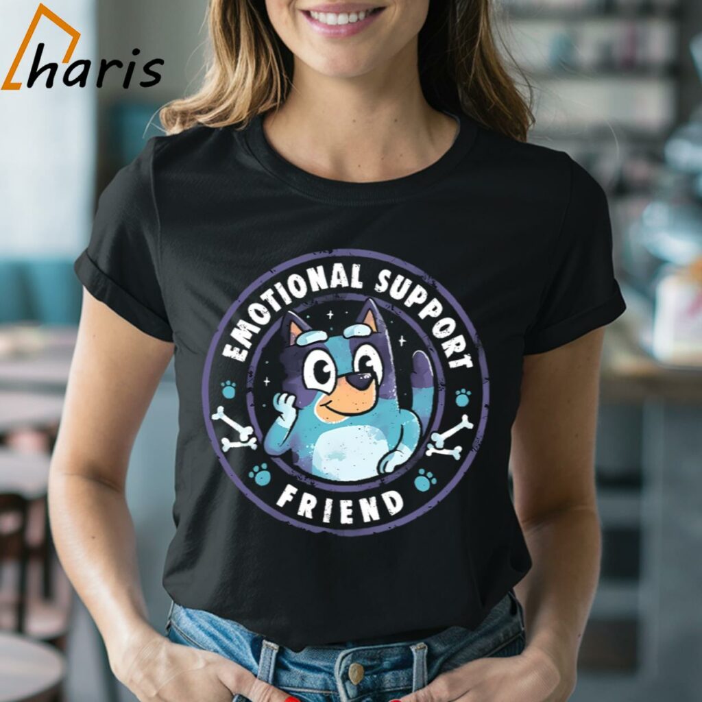 Emotional Support Friend Logo Bluey Shirt