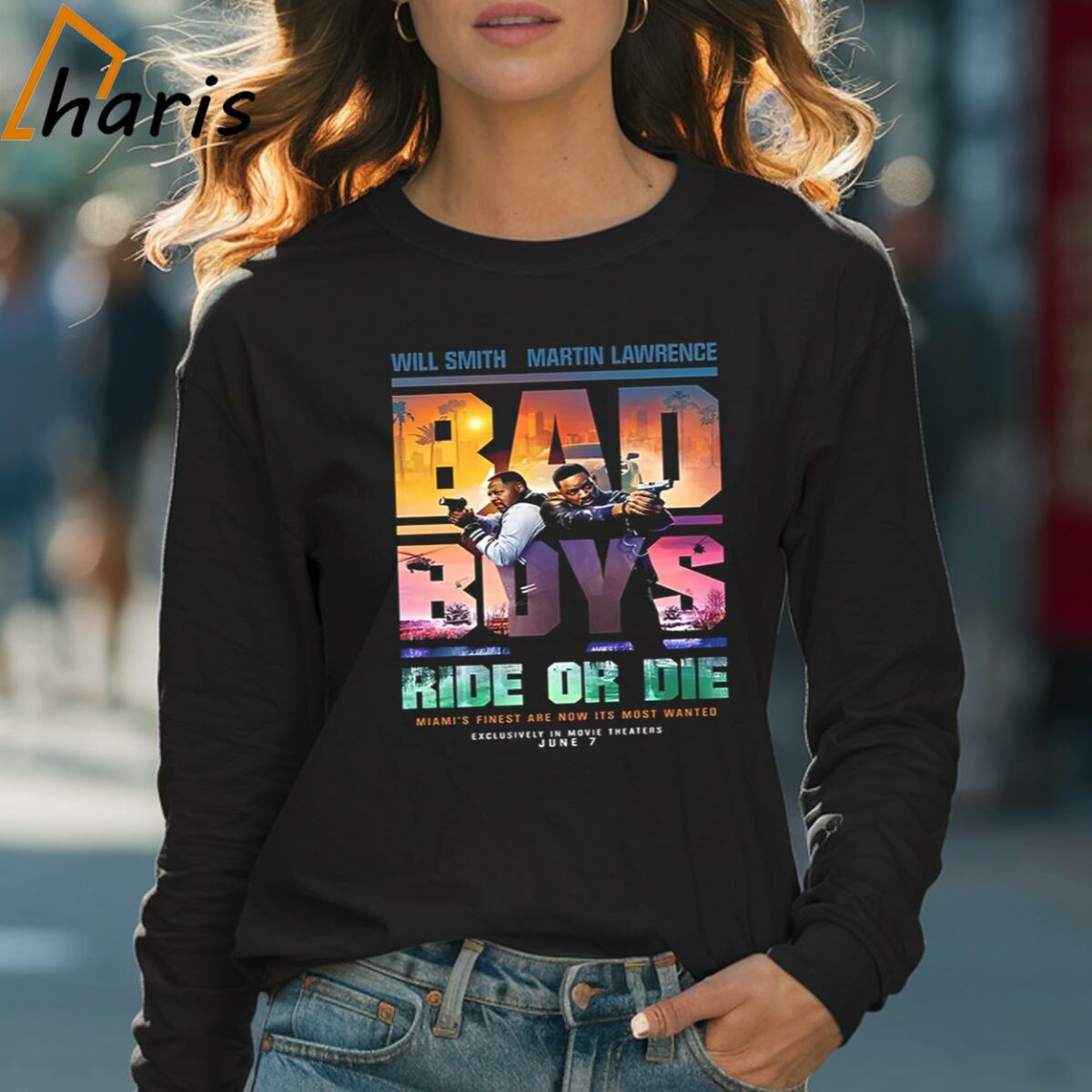 First Poster For Bad Boys Rise Or Die In Theaters On June 7 Unisex T Shirt 4 Long sleeve shirt