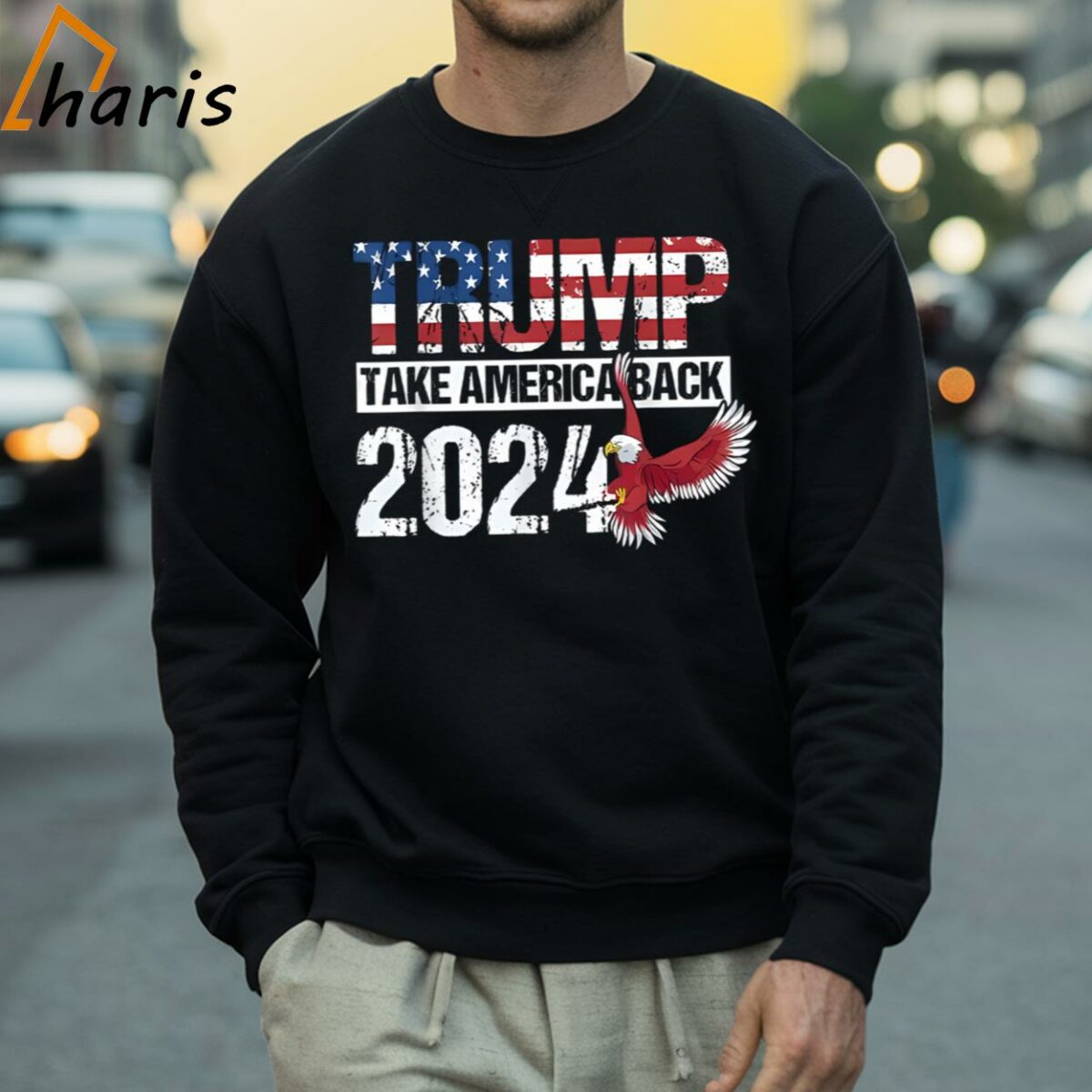 Flag Take America Back Trump 2024 T shirt 4 Sweatshirt