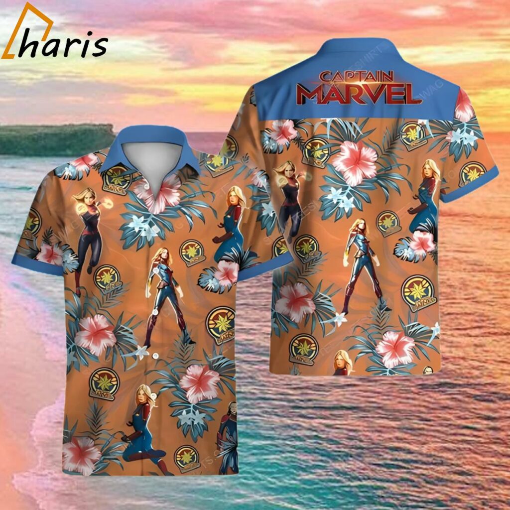 Floral Captain America Avengers Disney Marvel Movie Hawaiian Shirt