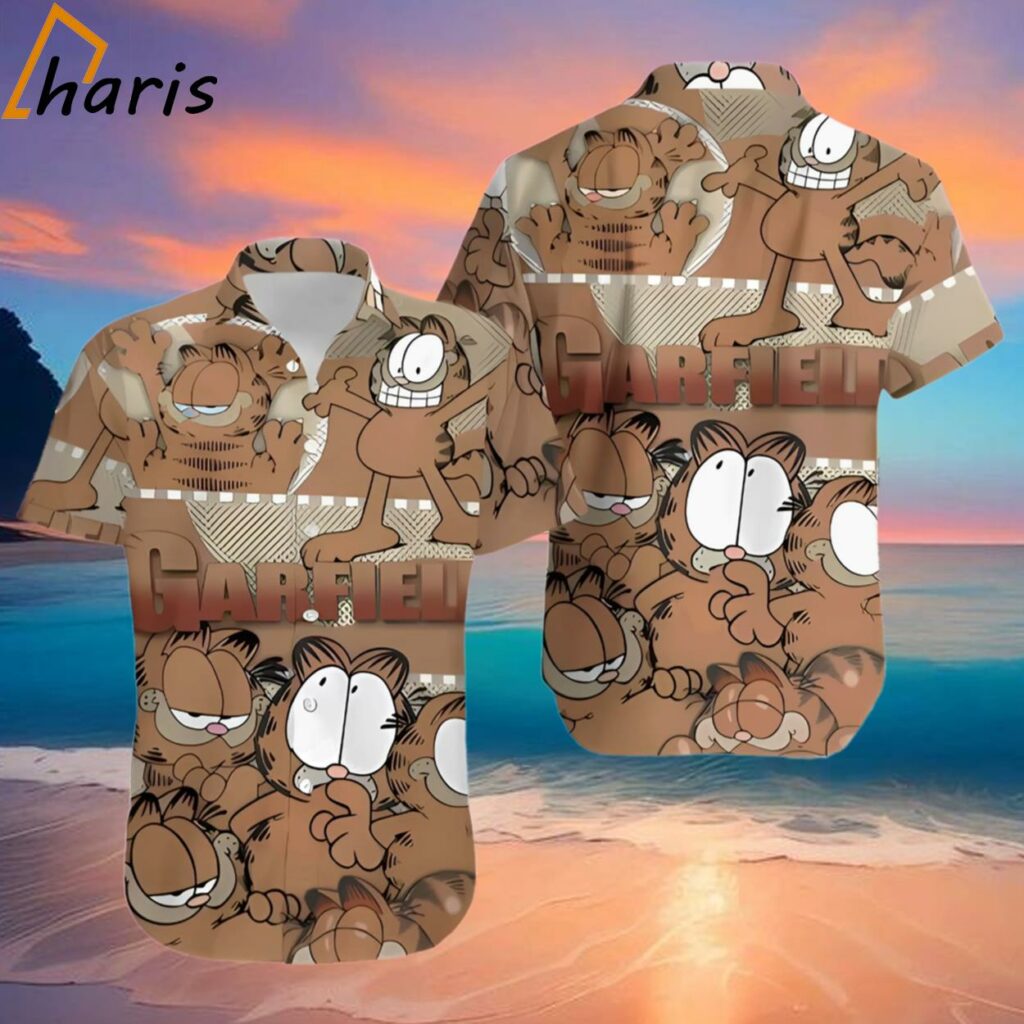 Garfield Character Vacation Hawaiian 3D Print Shirt