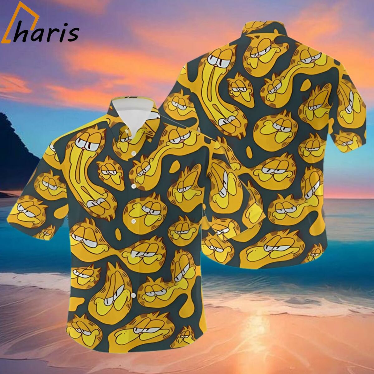 Garfield Character Vacation Hawaiian Shirt