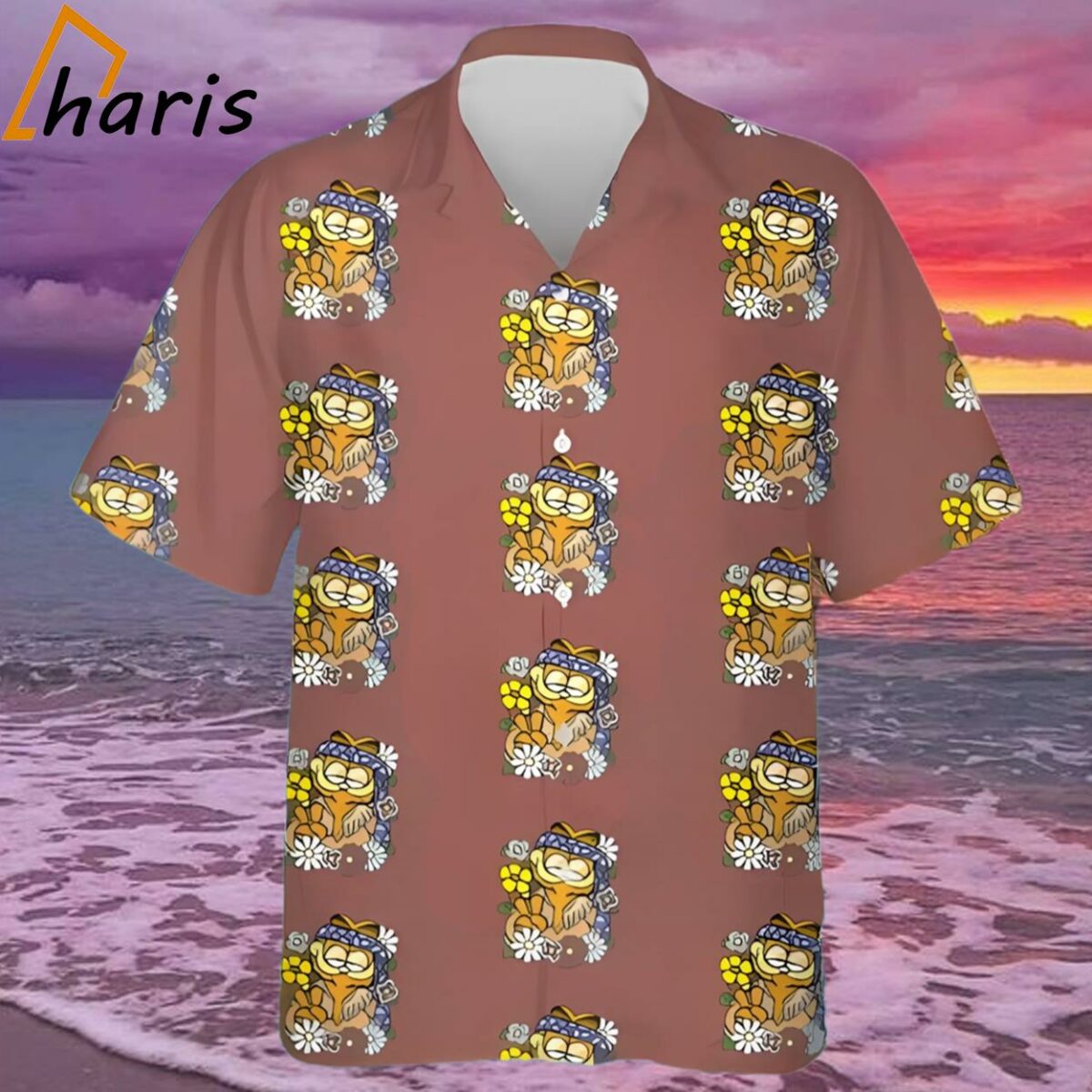 Garfield Hippie Hawaiians Shirt 1 2