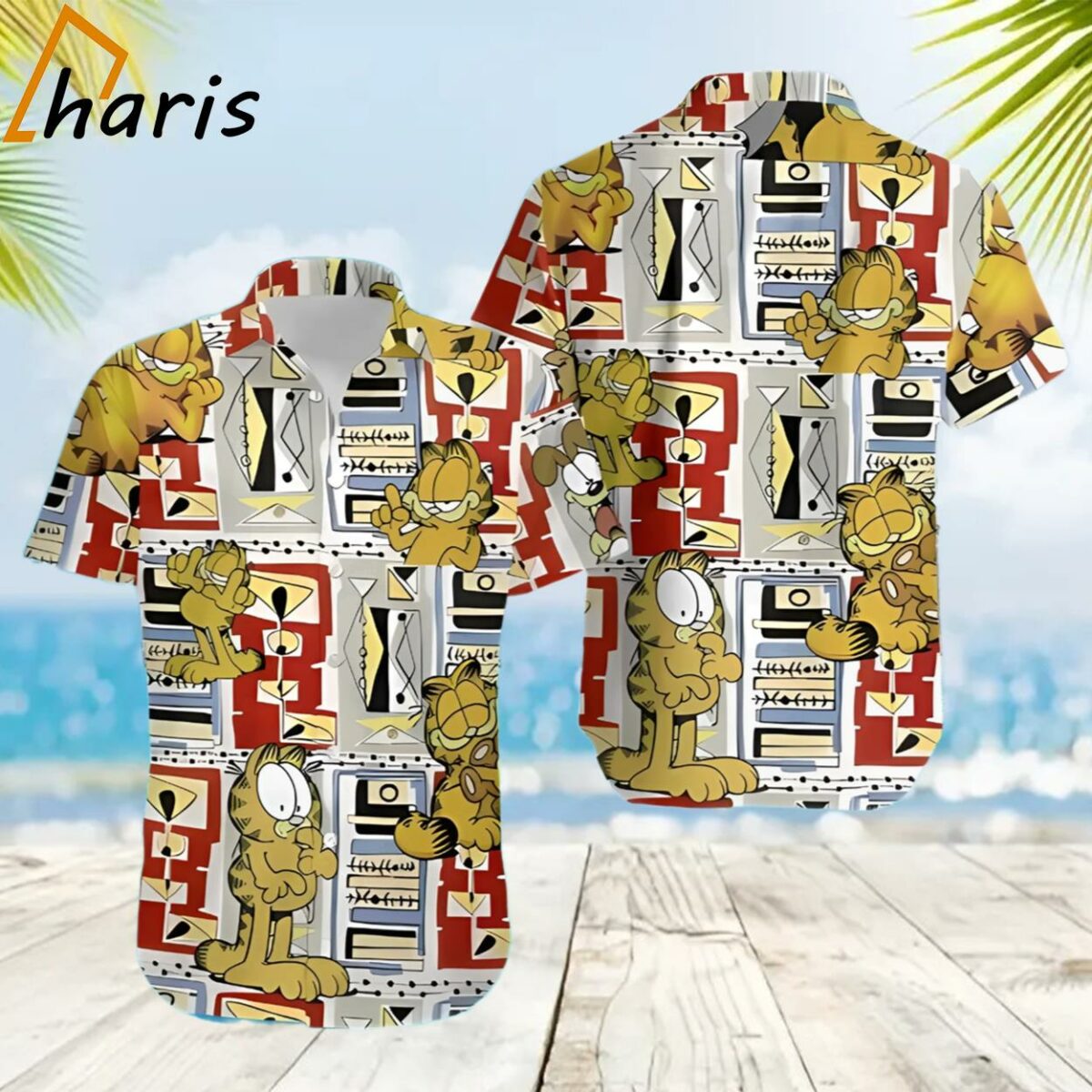 Garfield Vacation Hawaiian Shirt 2 2