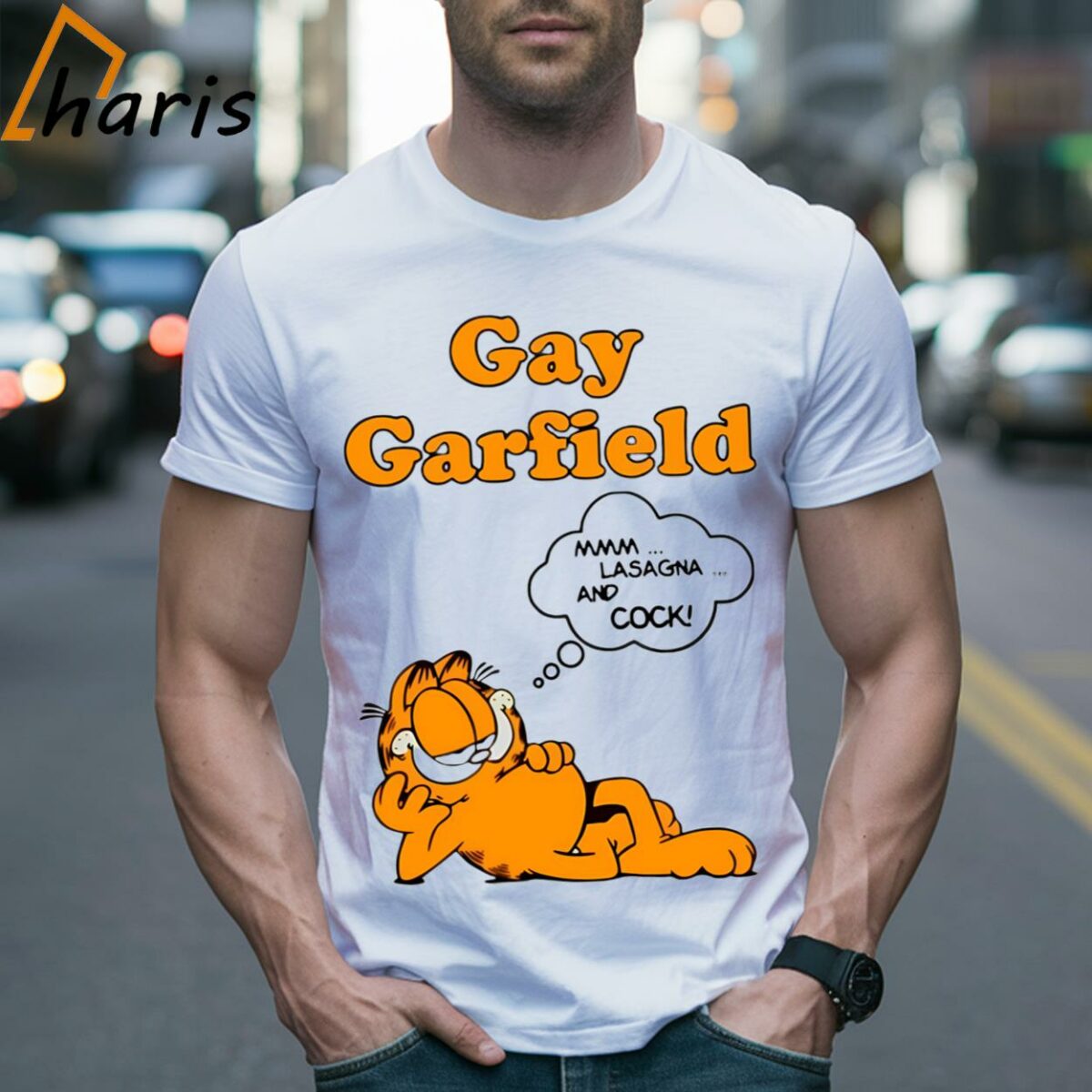 Gay Garfield Mmm Lasagna And Cock Funny Unisex The Garfield T shirt 2 Shirt