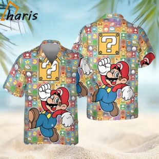 Get Your Game On With A Super Mario And Mushroom Hawaiians Shirt 1 1