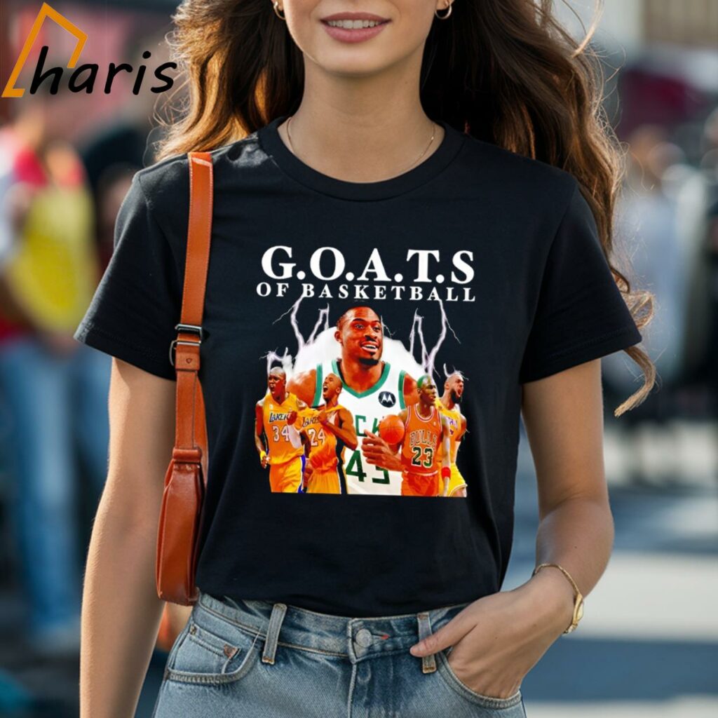 Goats Of Basketball Lakers Bucks And Bulls Basketball Team Shirt