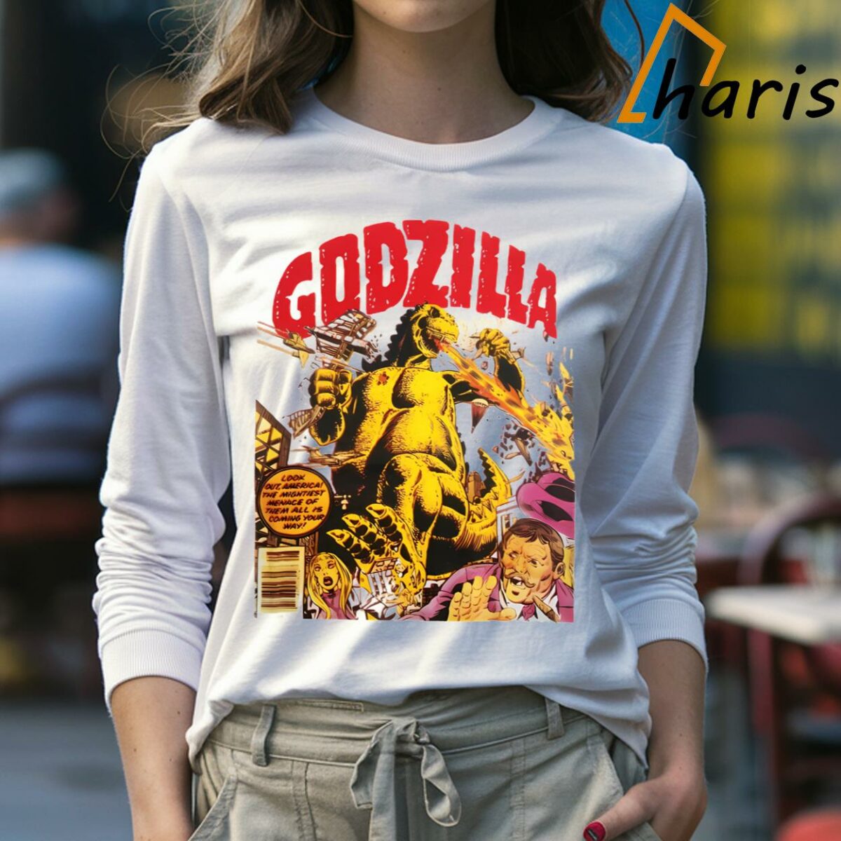 Godzilla Movie Vintage T shirt 4 Long sleeve Shirt