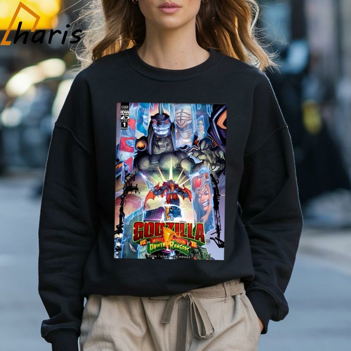 Godzilla Vs The Mighty Morphin Power Rangers II Shirt 3 Sweatshirt