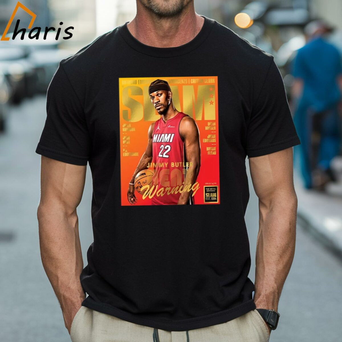 Gold Metal Jimmy Butler Miami Heat On Slam 249 Lastest Issues Cover Heat Warning T-shirt