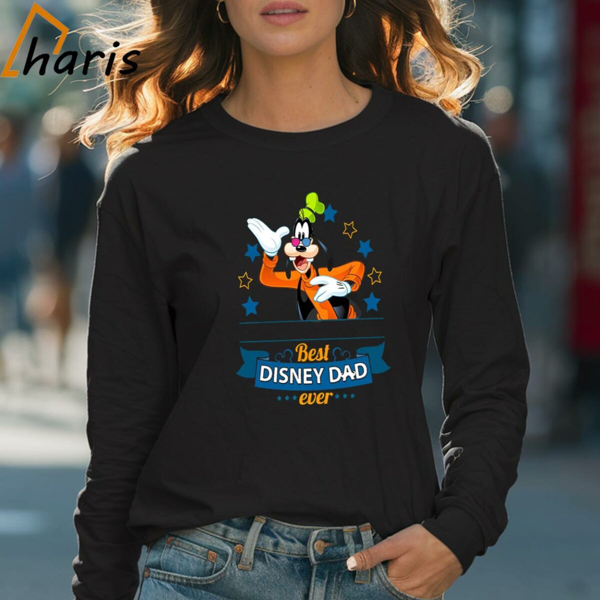 Goofy Best Disney Dad T Shirt Disney Happy Fathers Day 4 Long sleeve shirt