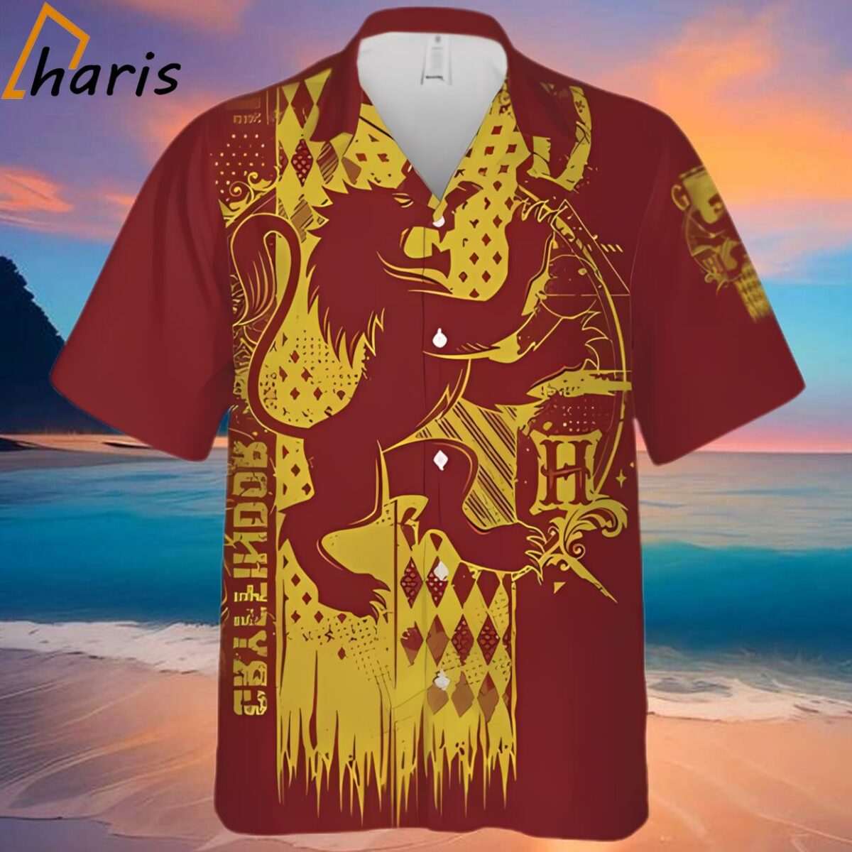 Gryffindor Crest Beach Lover Harry Potter Hawaiian Shirt 2 2
