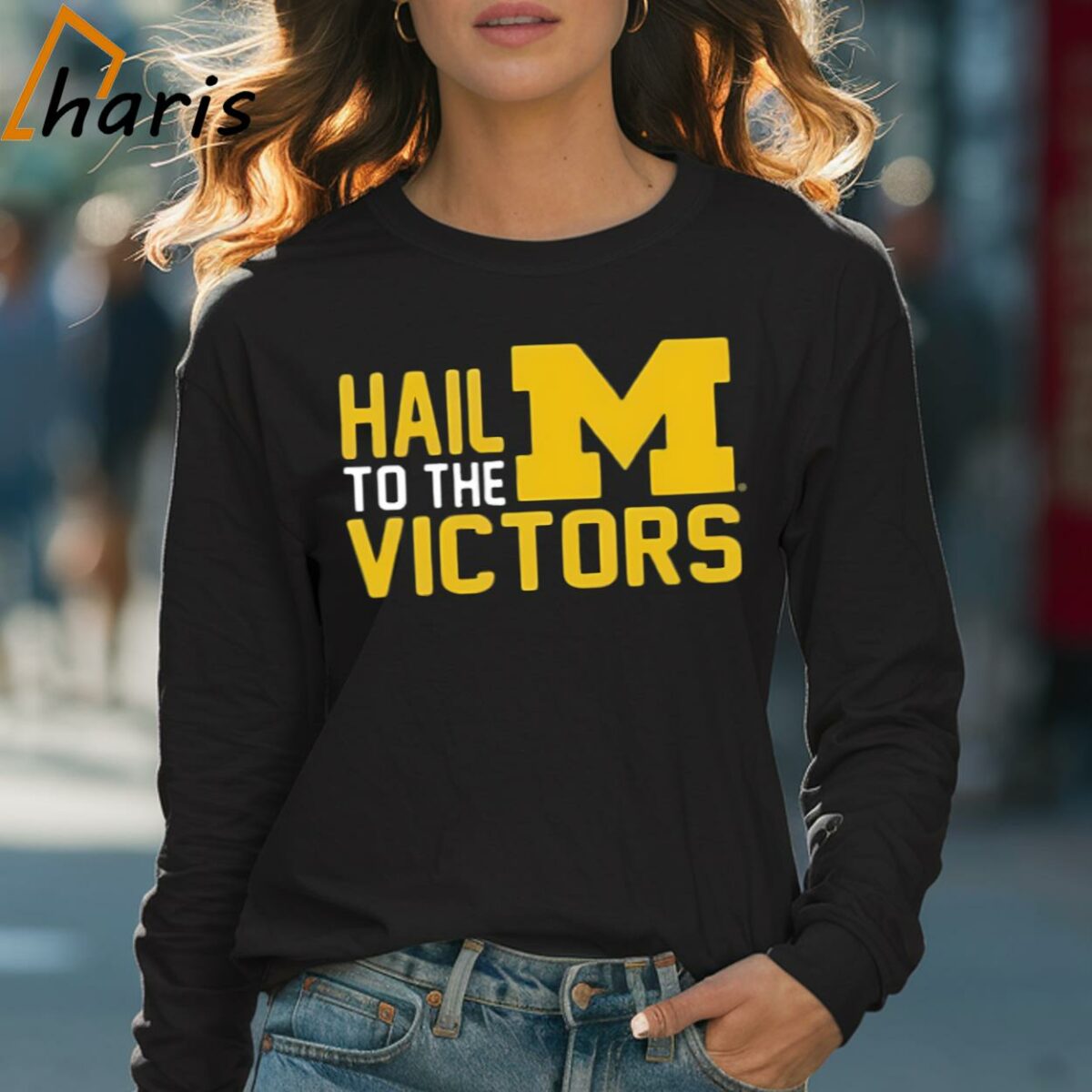 Hail To The Victors Michigan Wolverines T shirt 4 Long sleeve shirt