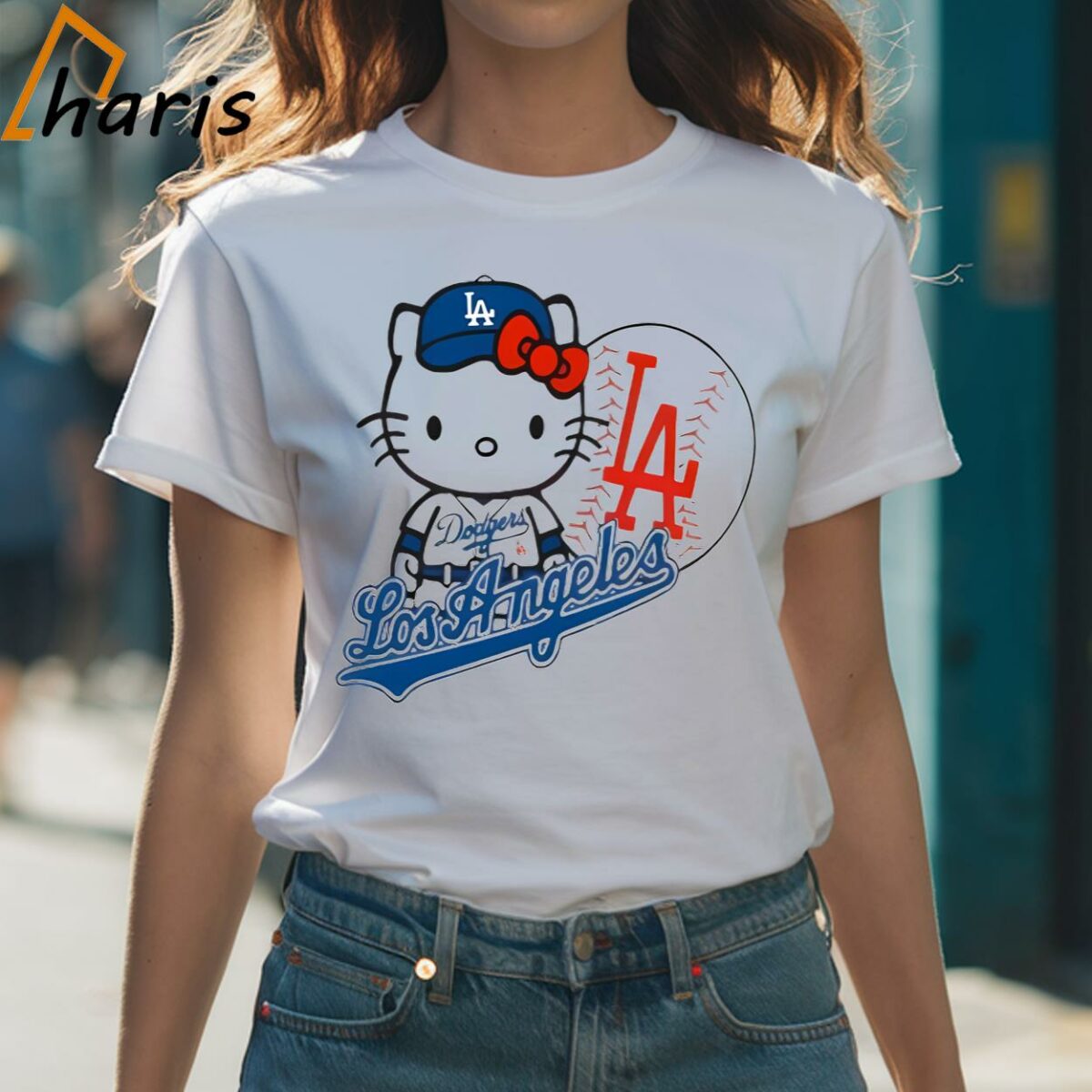 Hello Kitty Los Angeles Dodgers Baseball T shirt 1 Shirt