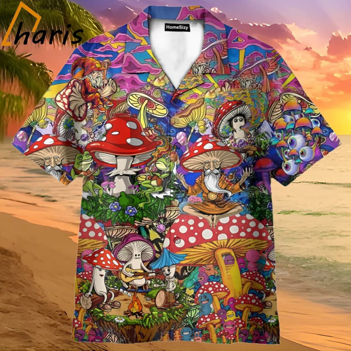 Hippie Mushroom Hawaiian Shirt 2 2