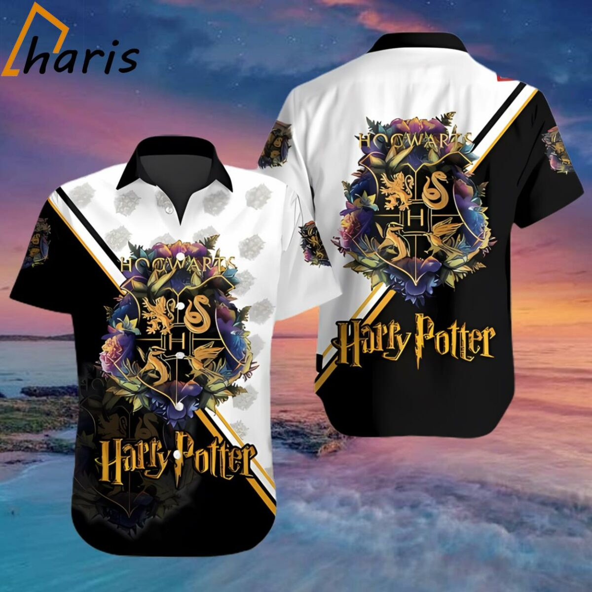 Hog Warts All Over Print 3D Harry Potter Hawaiian Shirt 1 1
