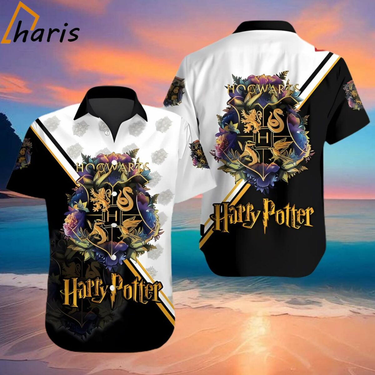 Hog Warts All Over Print 3D Harry Potter Hawaiian Shirt 2 2