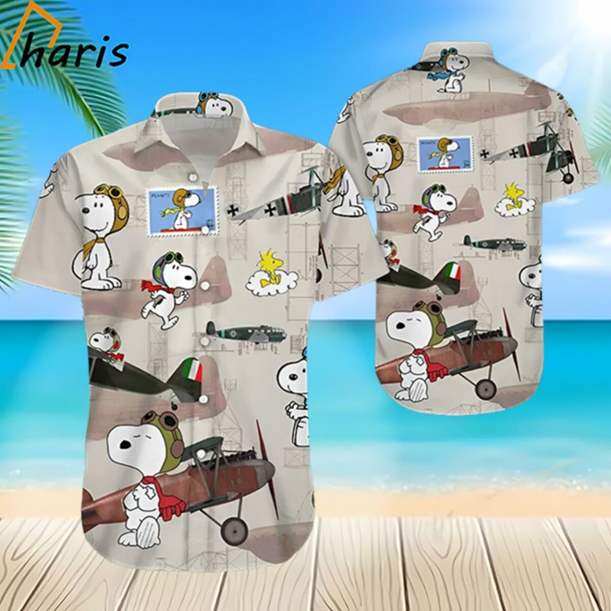 Hot Plane And Snoopy Vintage Hawaiian Shirt 2 2