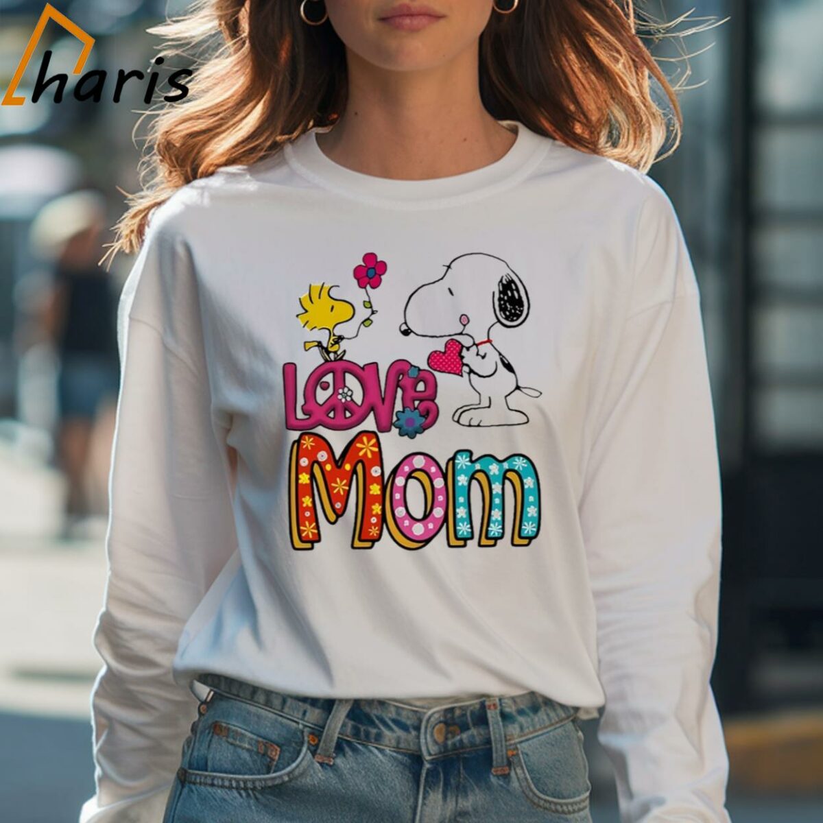 I Love You Mom Charlie Snoopy Flower Peanuts Shirt 4 Long sleeve shirt