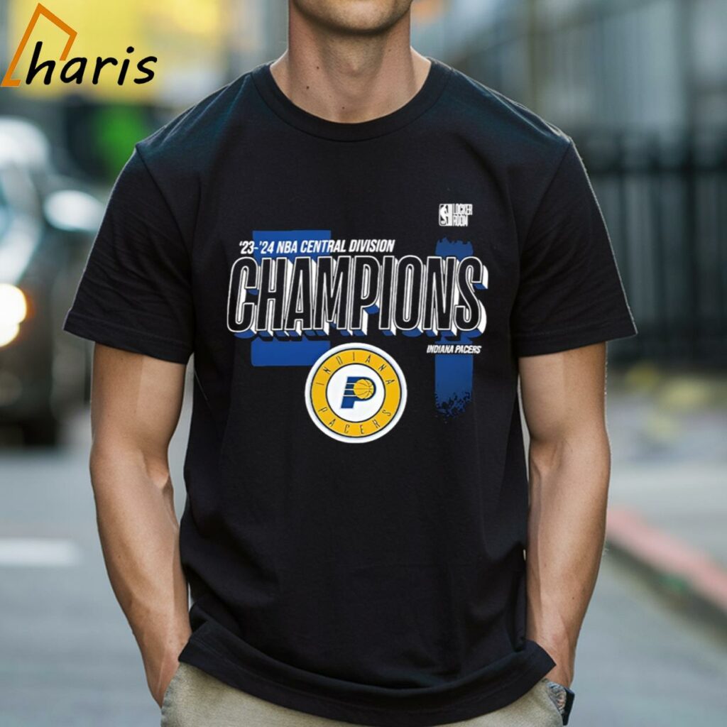 Indiana Pacers 2024 Central Division Champions Locker Room T-shirt