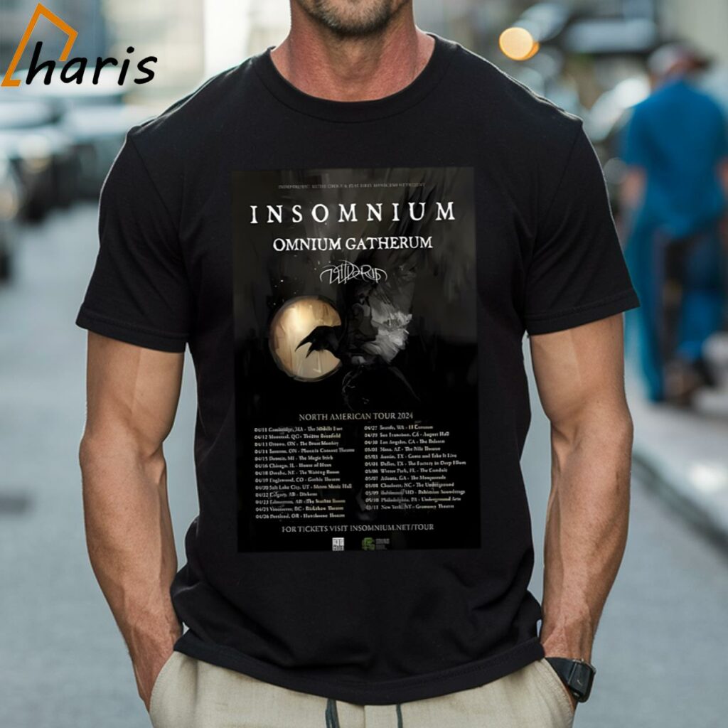 Insomnium Omnium Gatherum North American Tour 2024 T-shirt