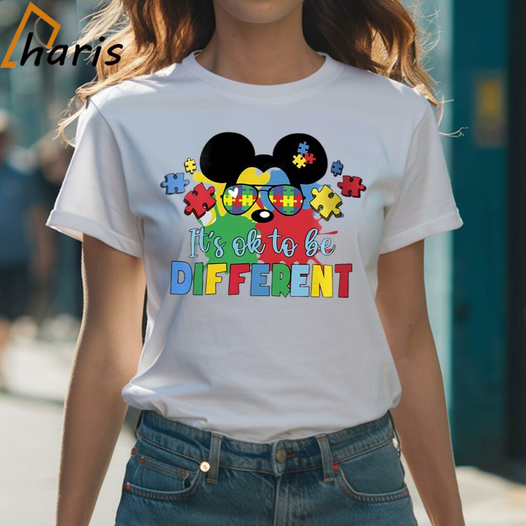 It's Ok To Be Different Autism Disney Autism Awareness T-Shirt