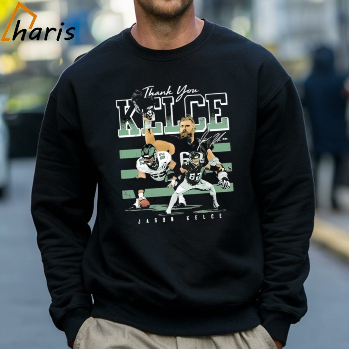 Jason Kelce Philadelphia Thank You Football Player Signature Shirt 4 Sweatshirt
