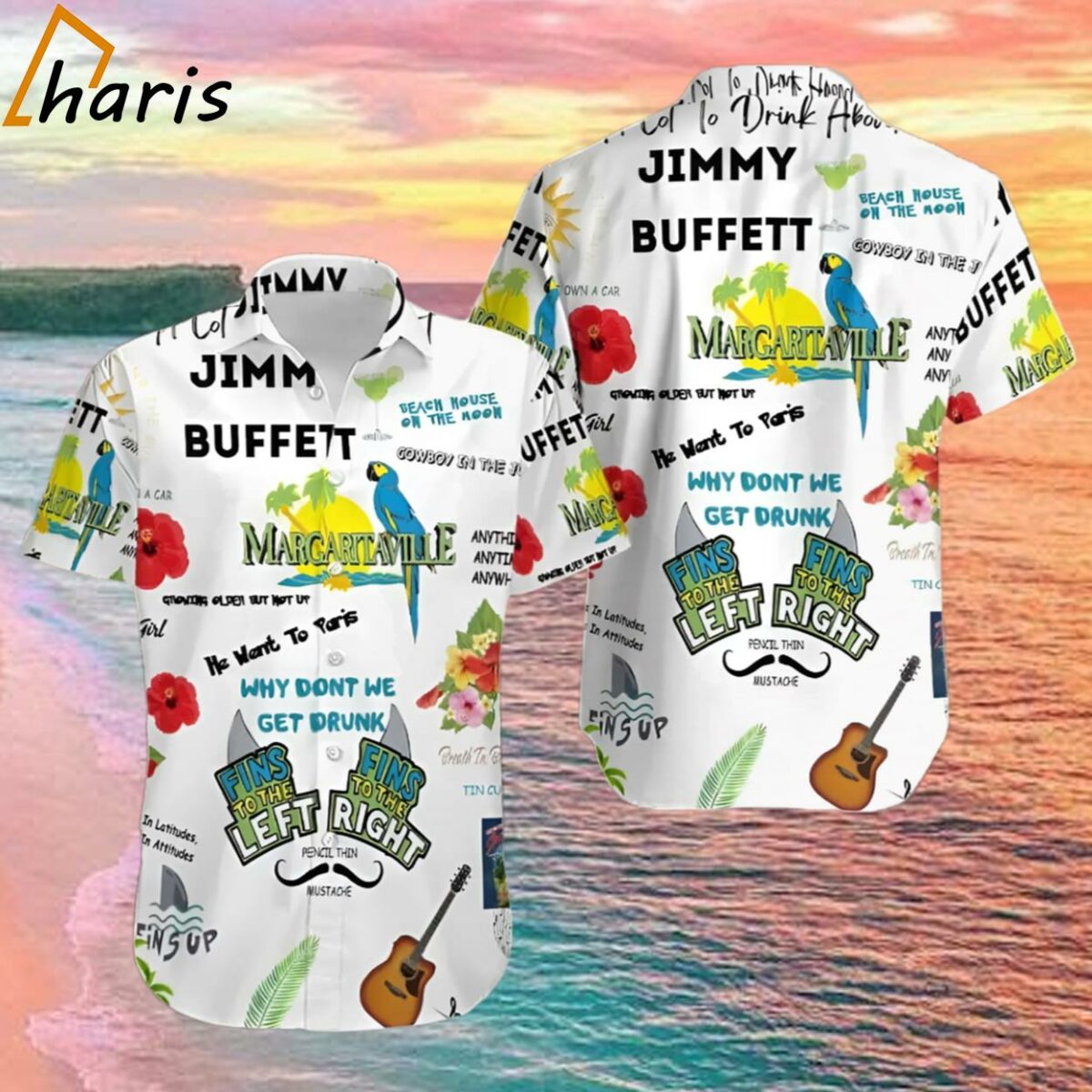 Jimmy Buffett Margaritaville Why Dont We Get Drunk Beach House On The Moon Hawaiian Shirt 1 1