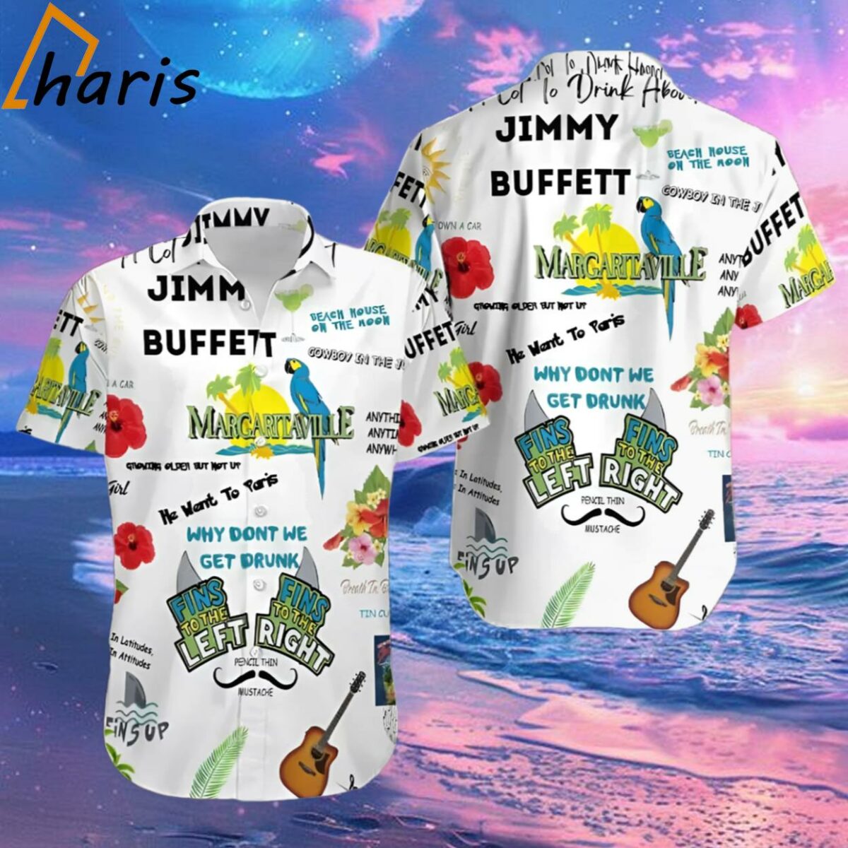 Jimmy Buffett Margaritaville Why Dont We Get Drunk Beach House On The Moon Hawaiian Shirt 2 2
