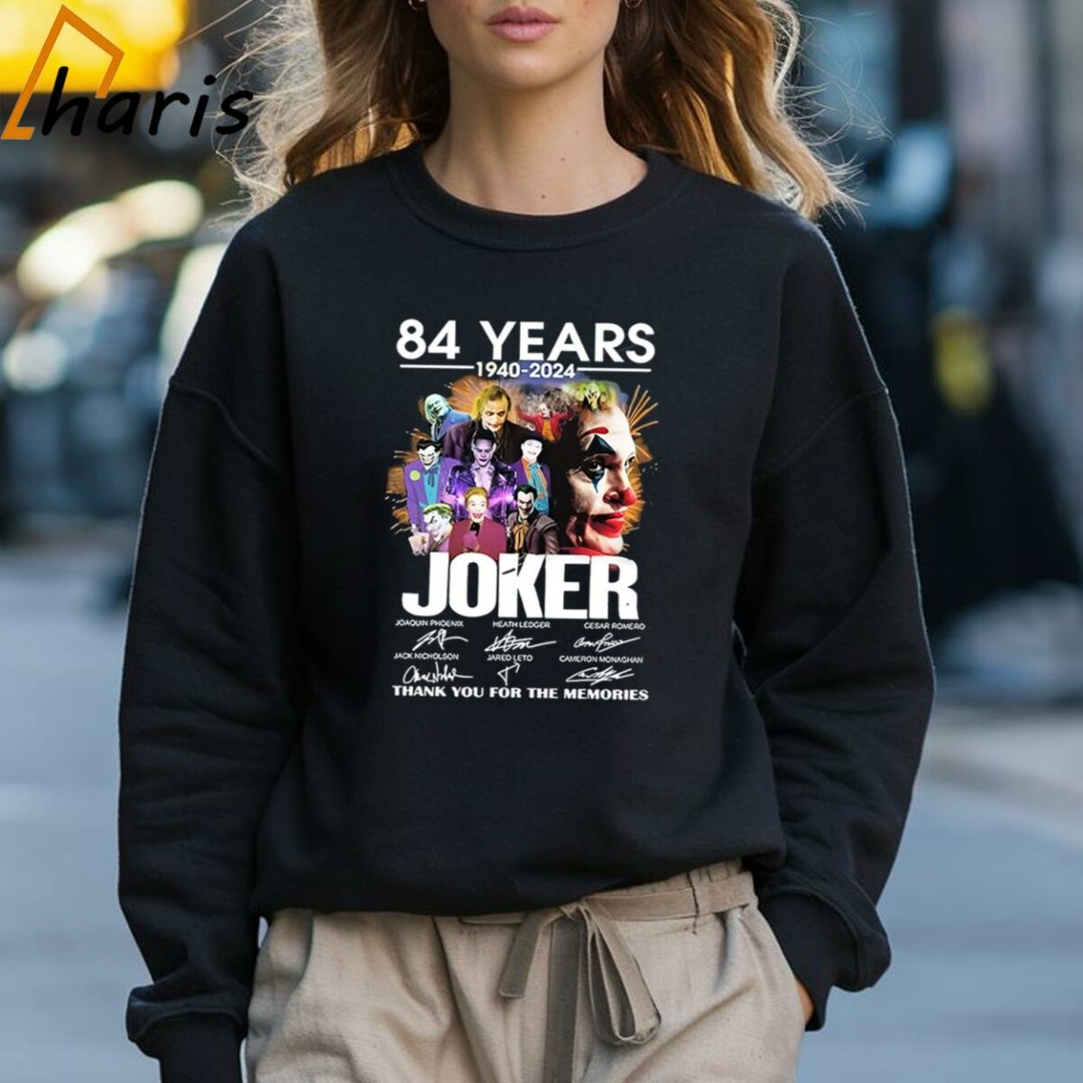 Joker 84 Years 1940 2024 Thank You For The Memories Signatures Shirt 3 Sweatshirt