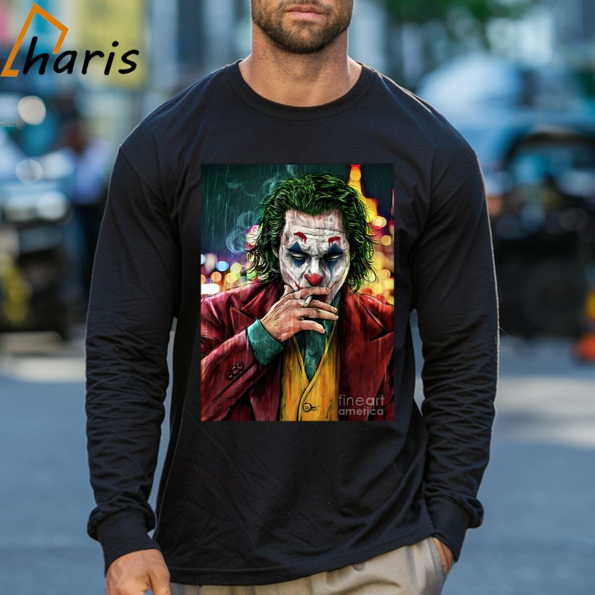 Joker Smoking T shirt gift for men 3 Long sleeve shirt