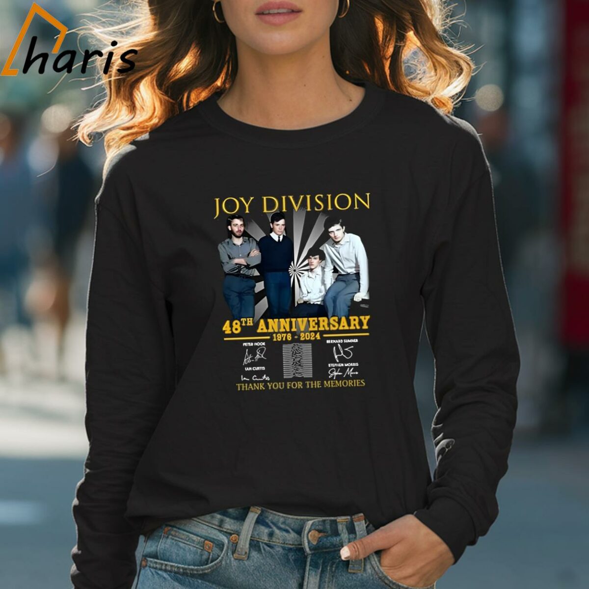 Joy Division 48th Anniversary 1976 2024 Thank You For The Memories Signatures T shirt 4 Long sleeve shirt