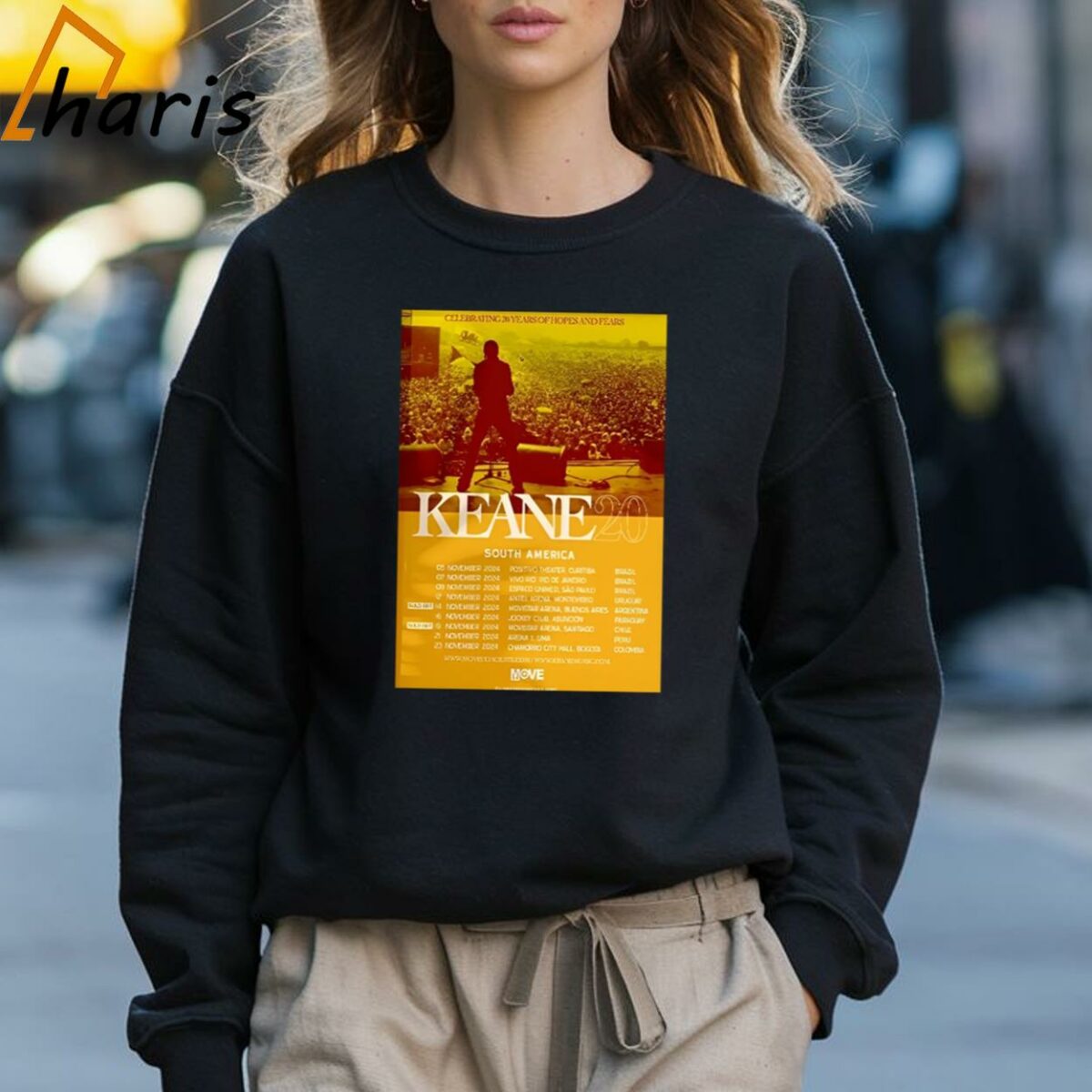 Keane 20 Years Of Hopes And Fears Tour Date South America T shirt 3 Sweatshirt