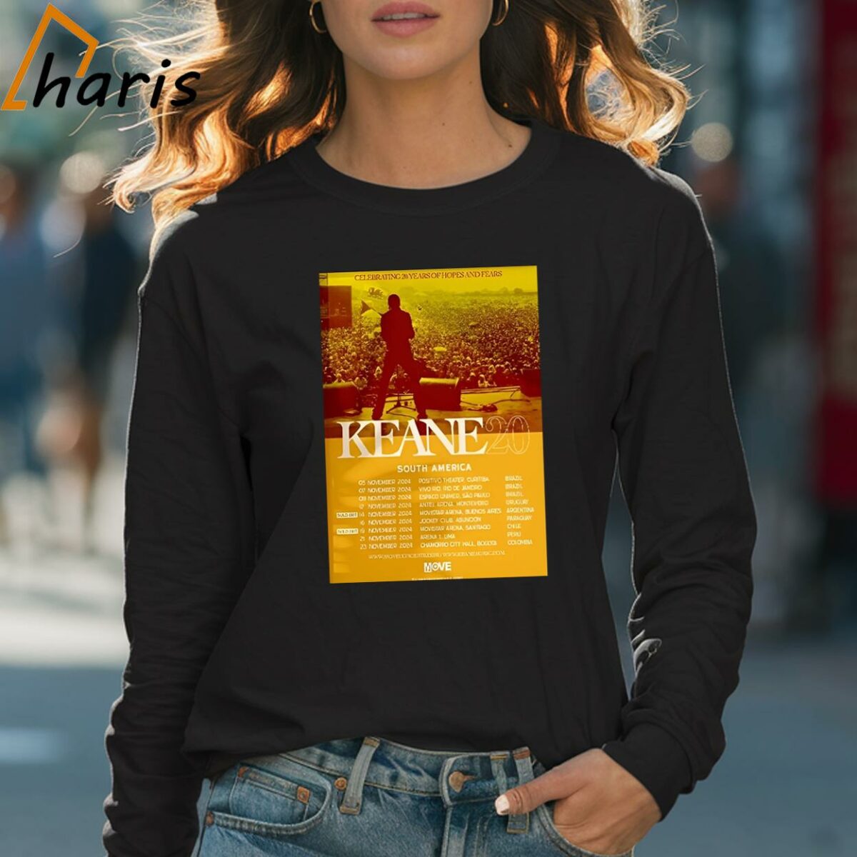 Keane 20 Years Of Hopes And Fears Tour Date South America T shirt 4 Long sleeve shirt