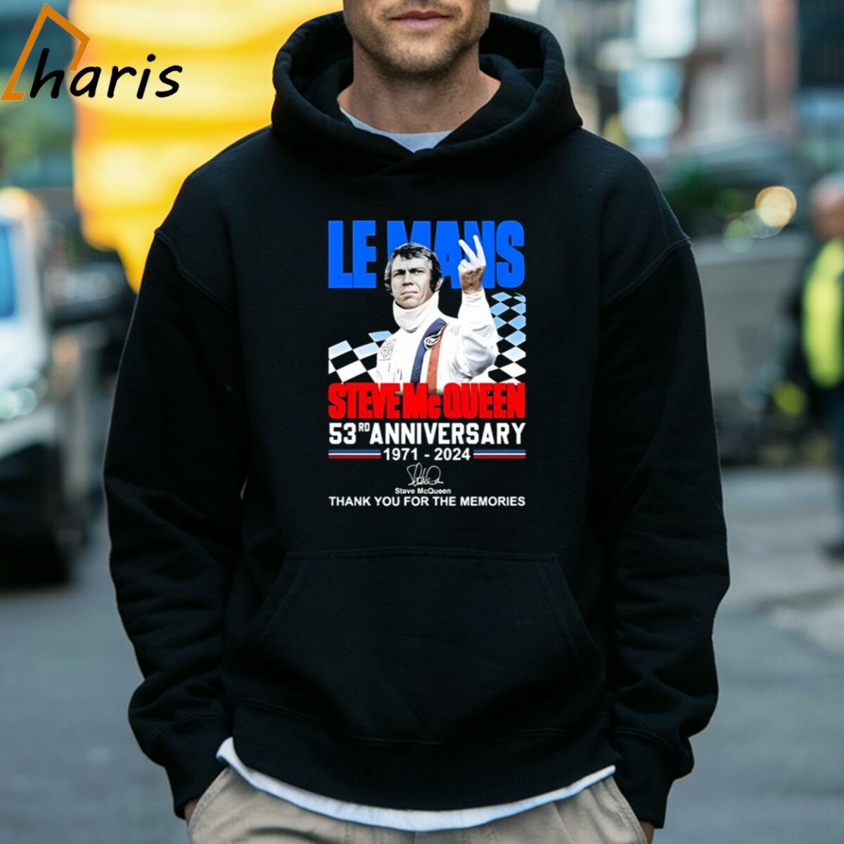 Le Mans Steve Mc Queen 53rd Anniversary 1971 2024 Thank You For The Memories Signature T shirt 5 Hoodie