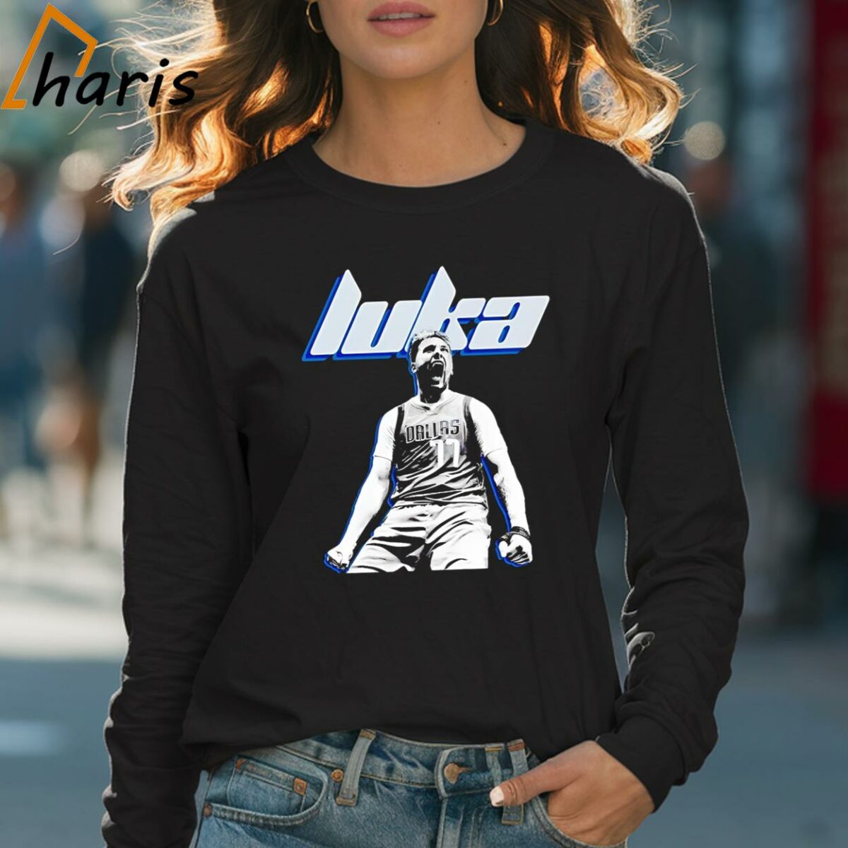 Luka Doncic 77 Dallas Mavericks Basketball Shirt 4 Long sleeve shirt