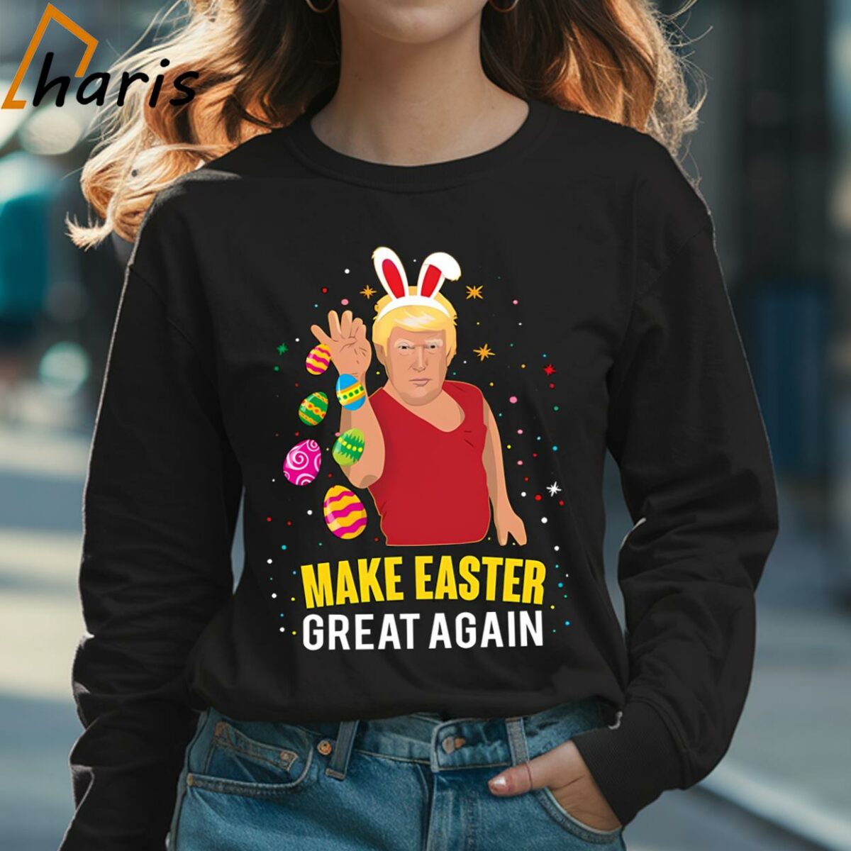 Make Easter Great Again Trump Easter Day T Shirt 3 Long sleeve shirt