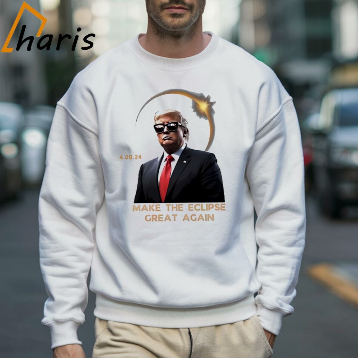 Make The Eclipse Great Again Donald Trump America President T shirt 3 Sweatshirt