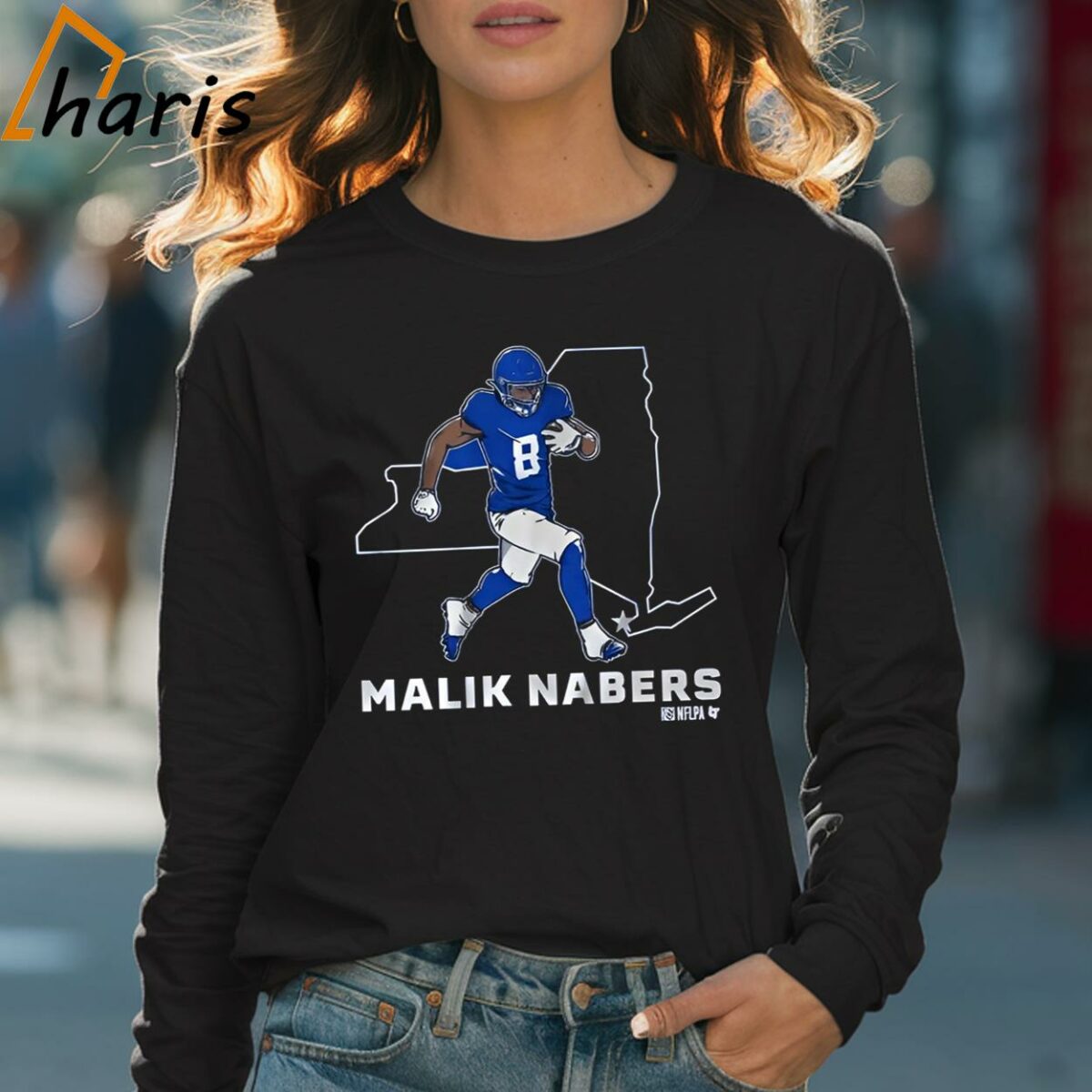 Malik Nabers State Star T shirt 4 Long sleeve shirt