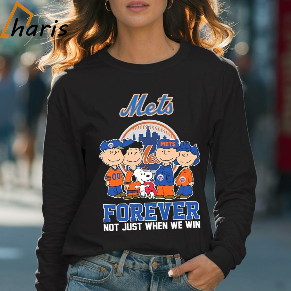 Mets Forever not Just When We Win The Peanuts Movie Characters Shirt 4 Long sleeve shirt