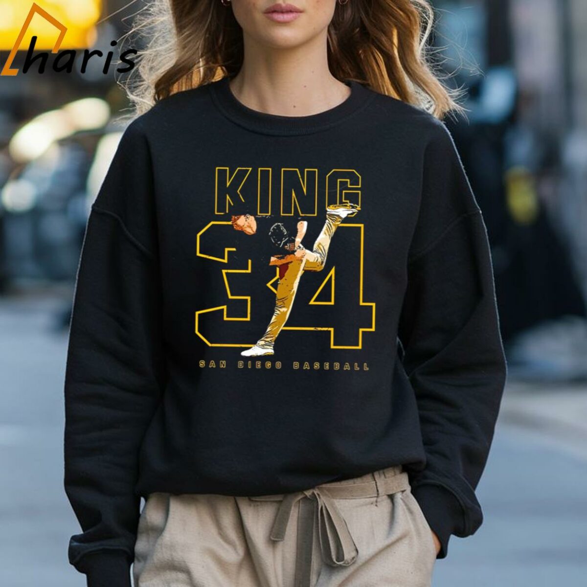 Michael King 34 San Diego Padres Baseball Shirt 3 Sweatshirt