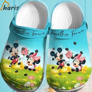 Mickey And Minnie Floral Crocs 3D Shoes 1 2