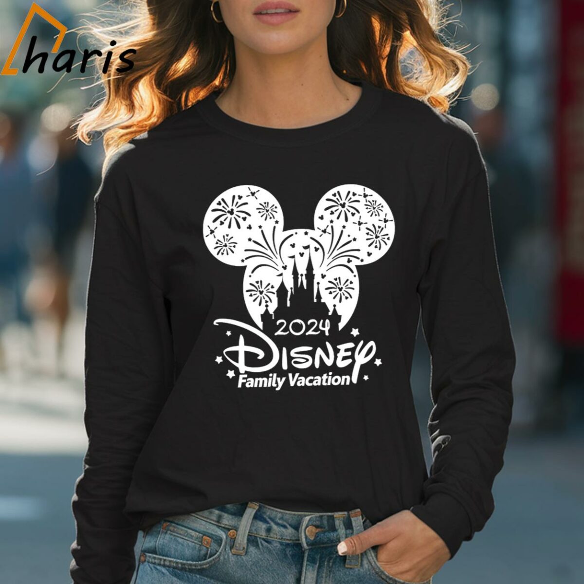 Mickey Fireworks 2024 Disney Family Vacation Shirt 4 Long sleeve shirt
