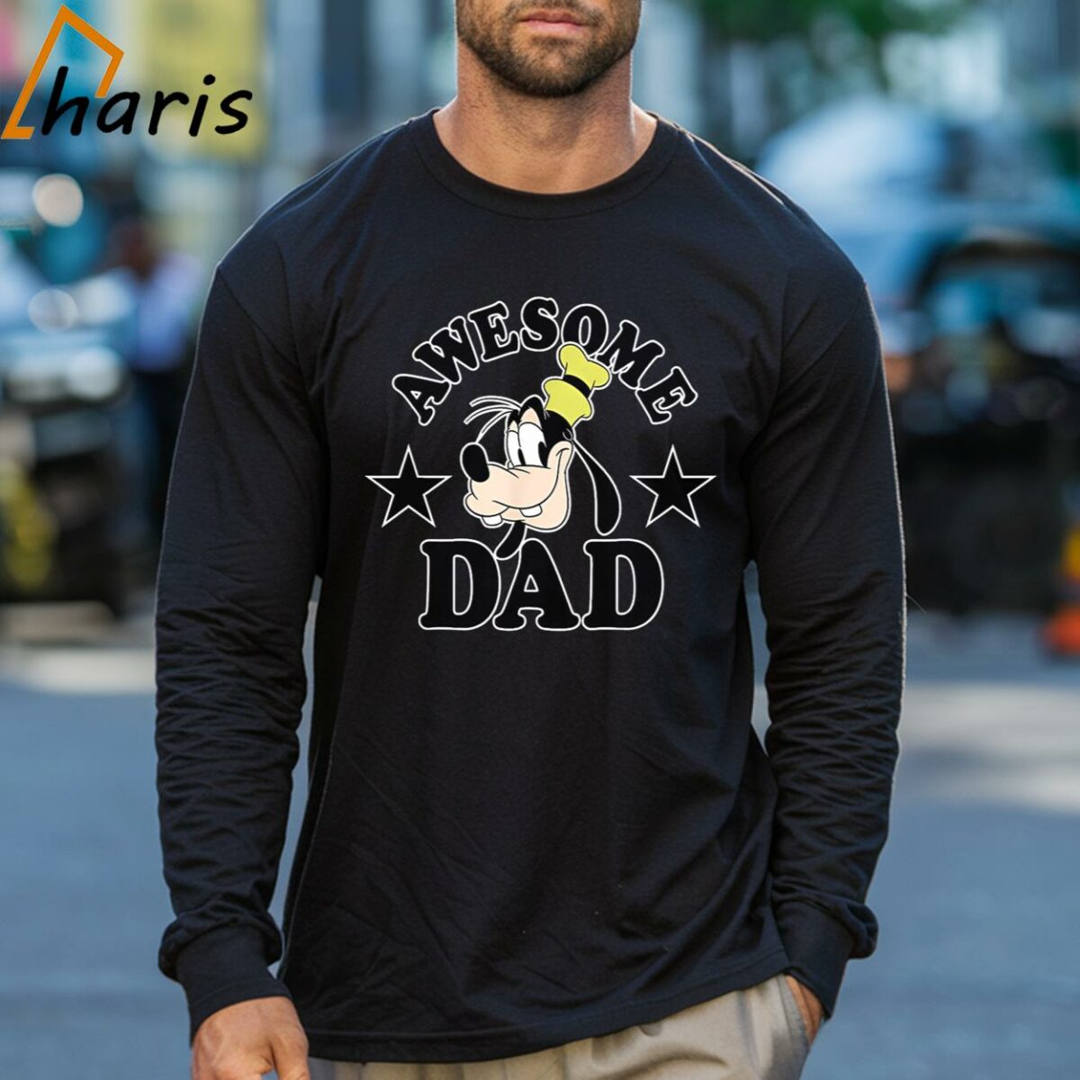 Mickey Goofy Awesome Dad T Shirt 3 Long sleeve shirt