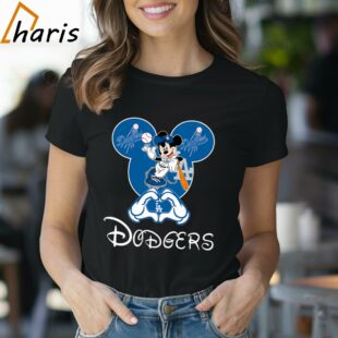 Mickey Loves Los Angeles Dodgers Heart Disney T shirt 1 Shirt