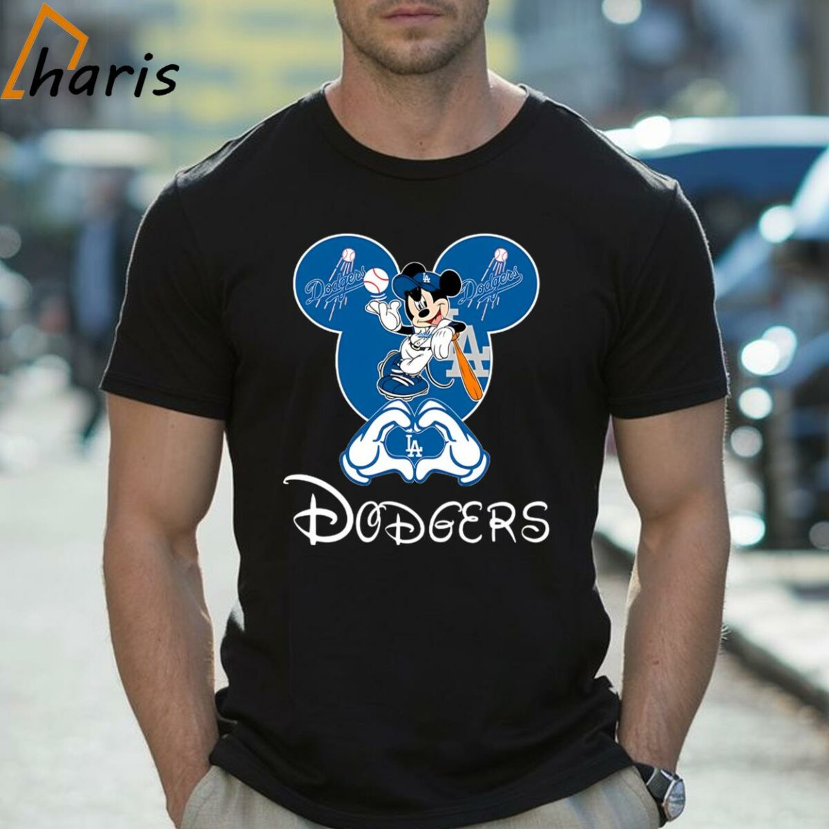 Mickey Loves Los Angeles Dodgers Heart Disney T shirt 2 Shirt