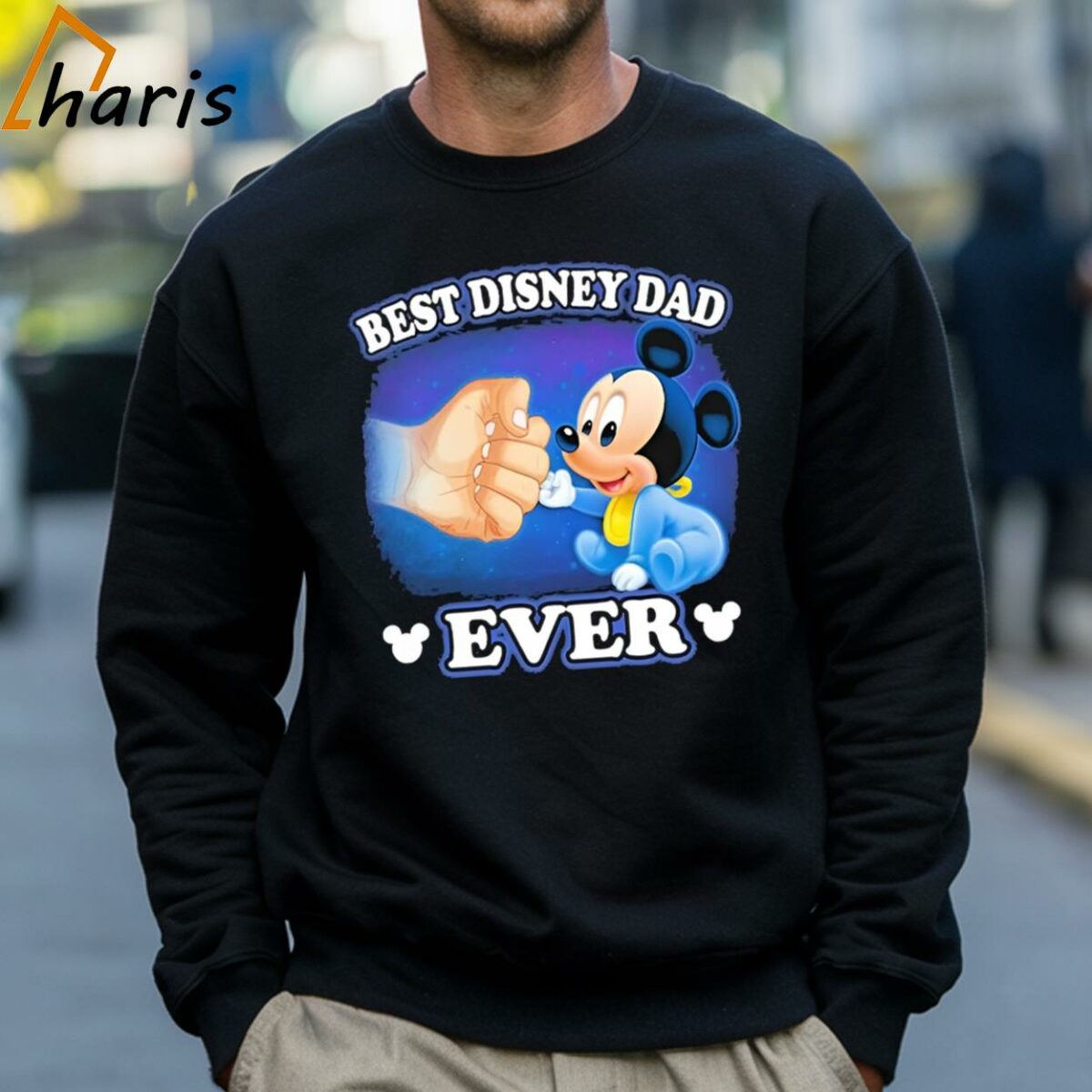 Mickey Mouse Best Disney Dad Ever Happy Fathers Day Shirt 4 Sweatshirt