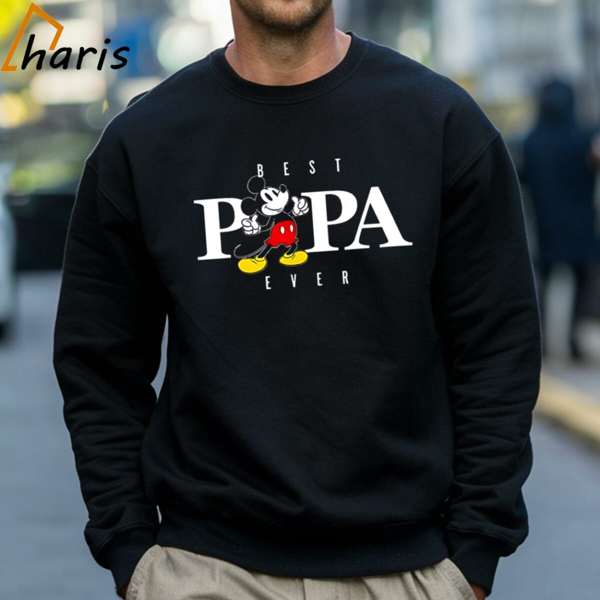 Mickey Mouse Best Papa Ever Fathers Day Shirt 4 Sweatshirt