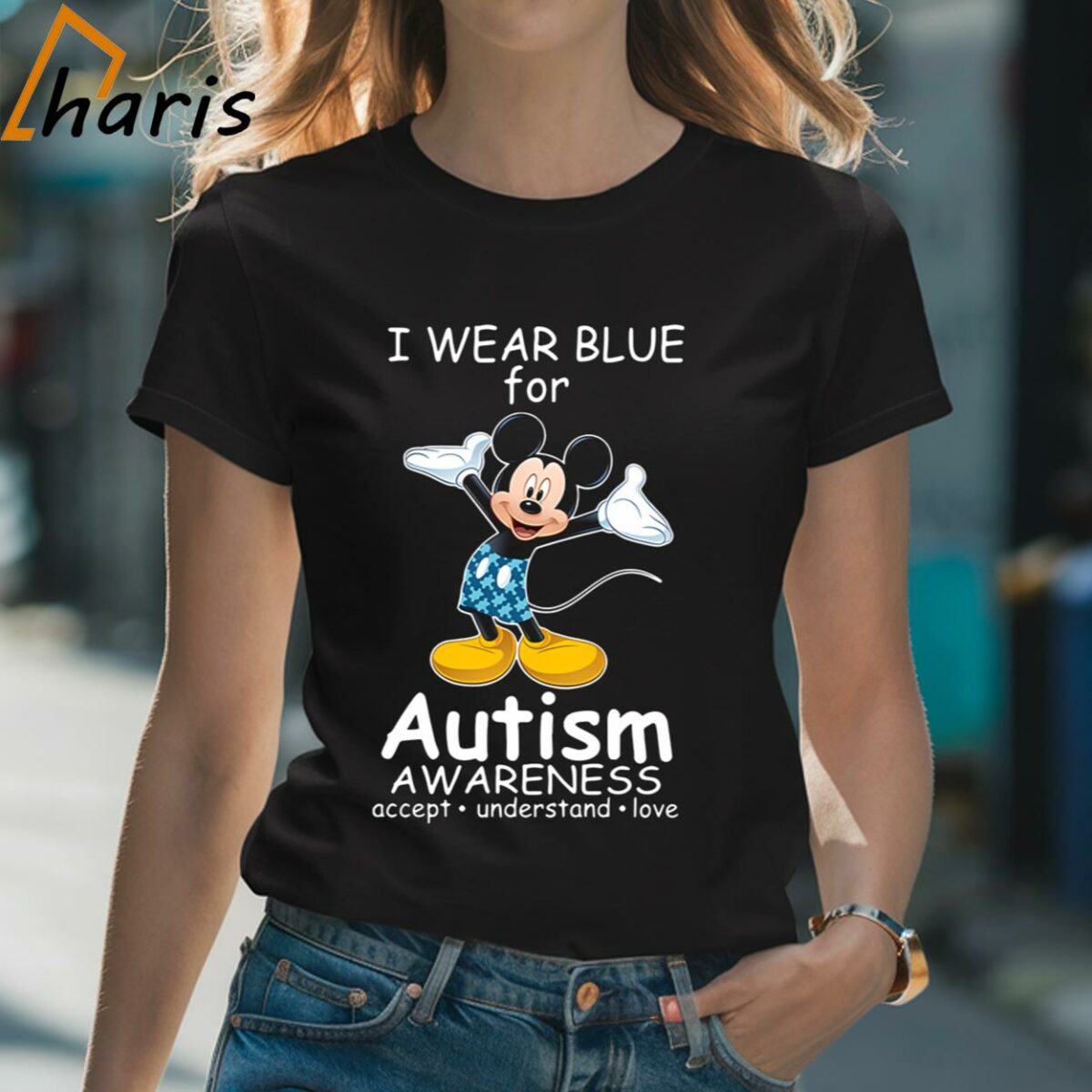 Mickey Mouse I Wear Blue For Autism Awareness Accept Understand Disney Shirt 2 Shirt